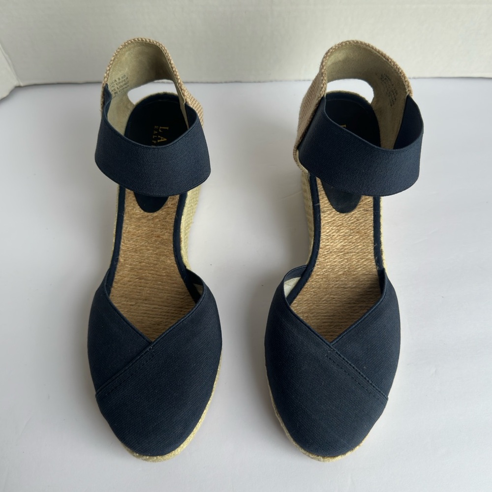 Lauren Ralph Lauren Charla Espadrille Wedge Shoes - Women’s Sz 9 1/2